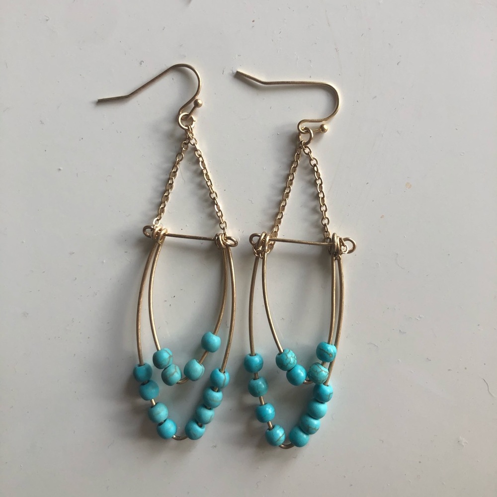 CJLA turquoise drop earrings